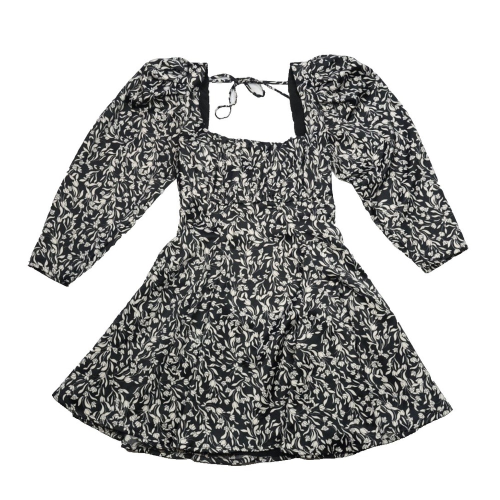 Lovers + Friends Rodin Mini Dress XS Winter Rose Long Sleeve Floral Fit & Flare